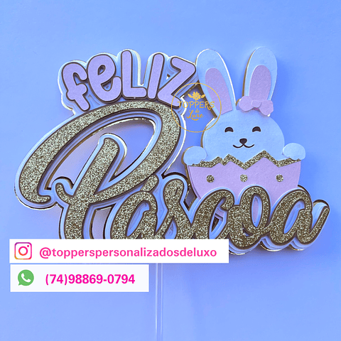 Arquivo de corte topo de bolo páscoa - toppers de luxo
