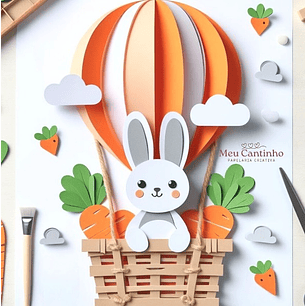 Arquivo de corte topo coelhinho no balão páscoa