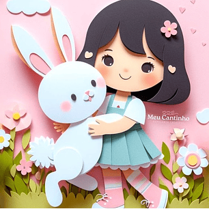 Arquivo de corte topo menina coelhinho da páscoa