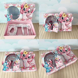 Arquivo Mini Confeiteiro Stitch e Angel - Lina