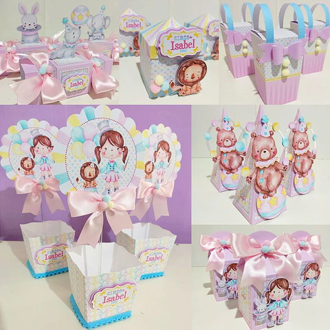 Arquivo de corte circo aquarelado rosa