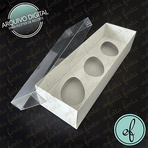 ARQUIVO DE CORTE CAIXA 3 OVOS 50G - Enfeita Festa