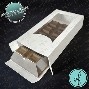 Arquivo de Corte Caixa Barra de Chocolate 16,5X8,5X3,3 - Enfeita Festa