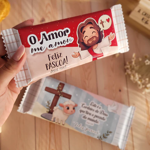Arquivo Páscoa Cristã Barra de Chocolate 90g - Ana Flor