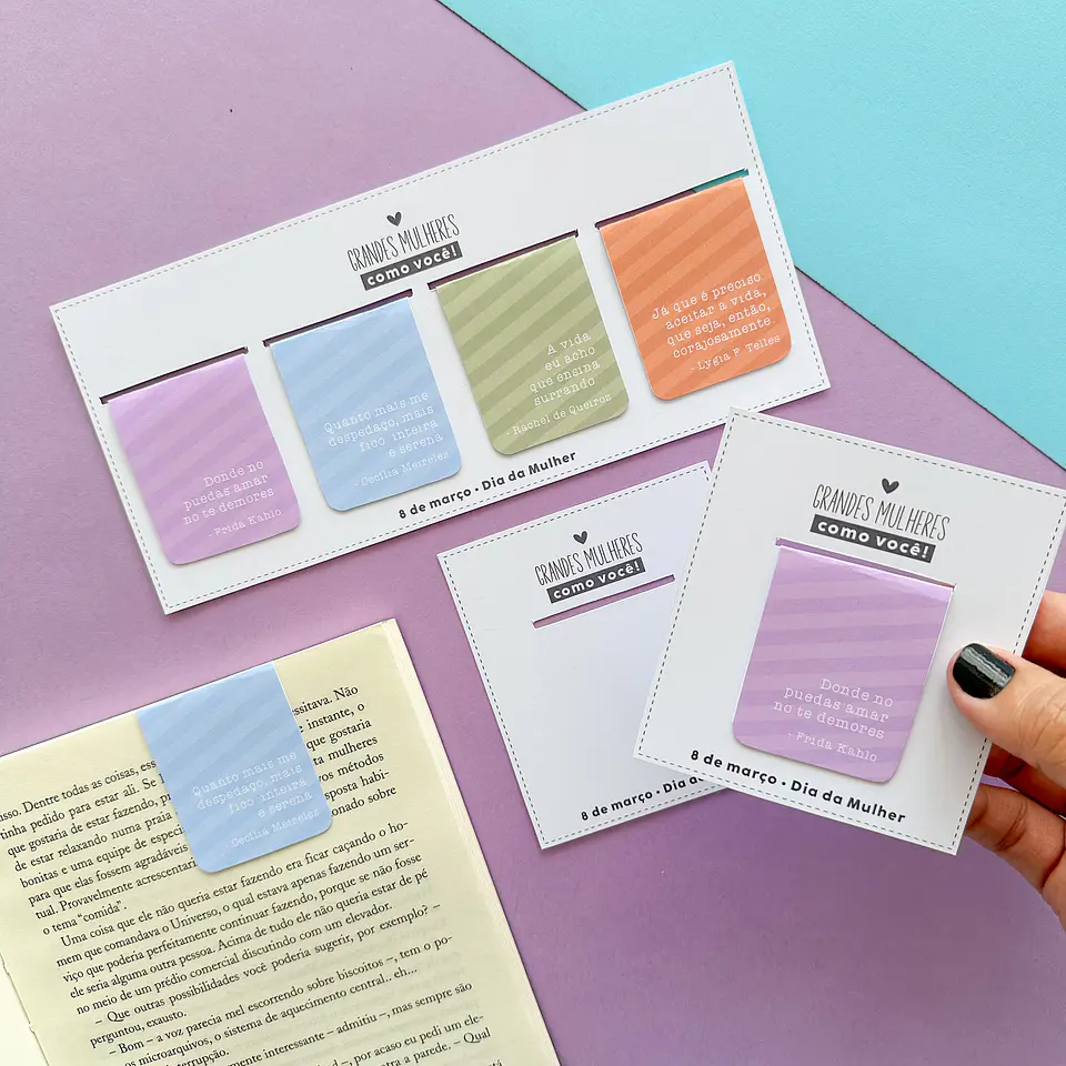Arquivo Dia da Mulher Marca Páginas Magnético - Tudo para Papelaria 1