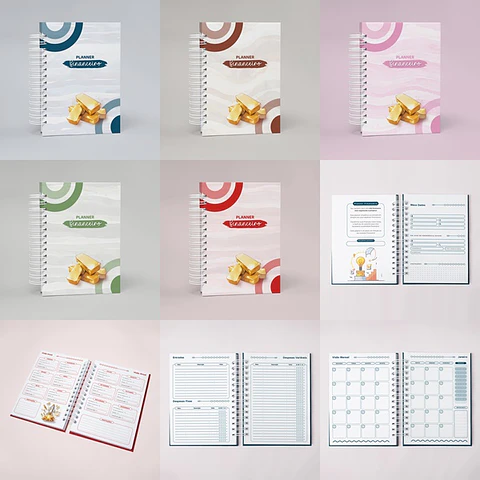Arquivo Planner Financeiro Coleção Topázio - Amarantto