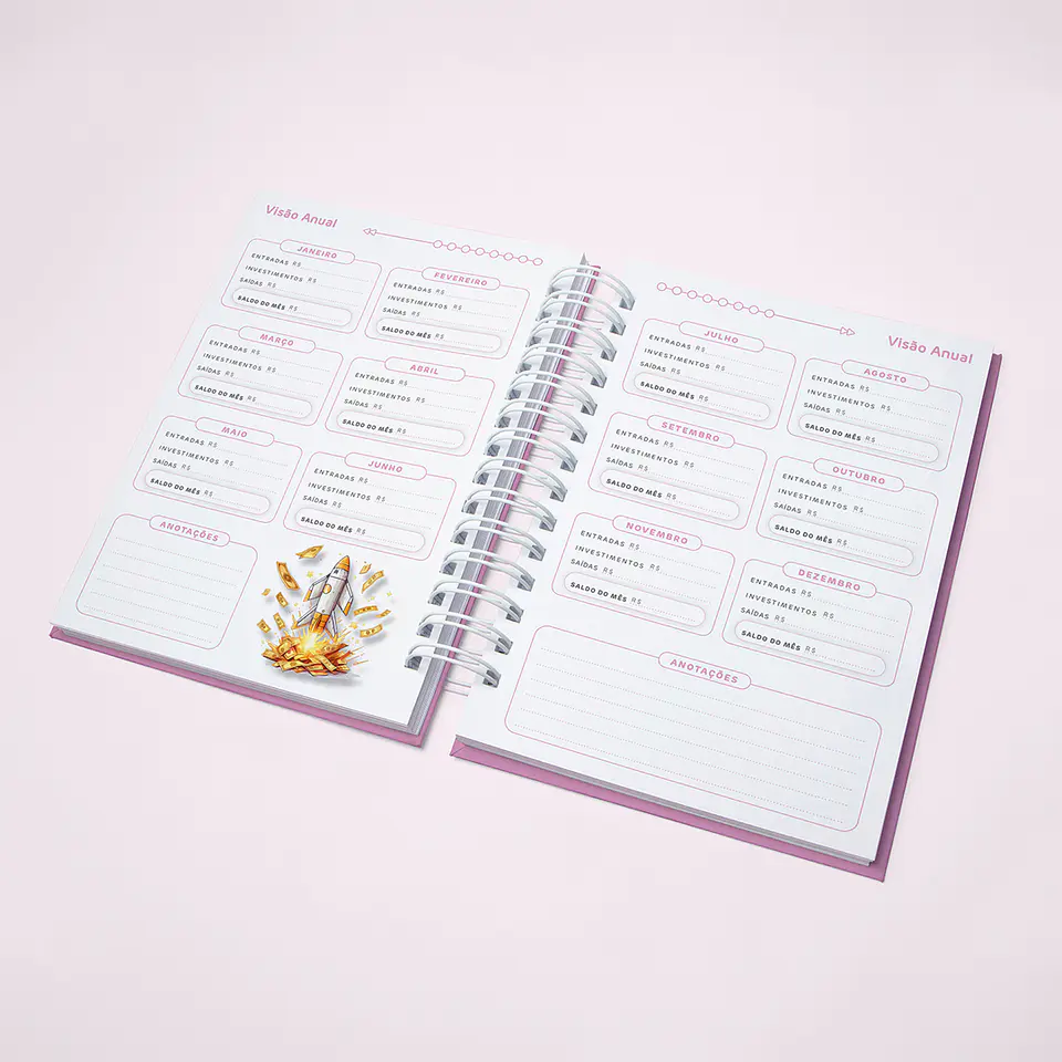 Arquivo Planner Financeiro Coleção Topázio - Amarantto 16
