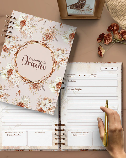 Arquivo Caderno de Oração Floral Boho - Bicho Papel