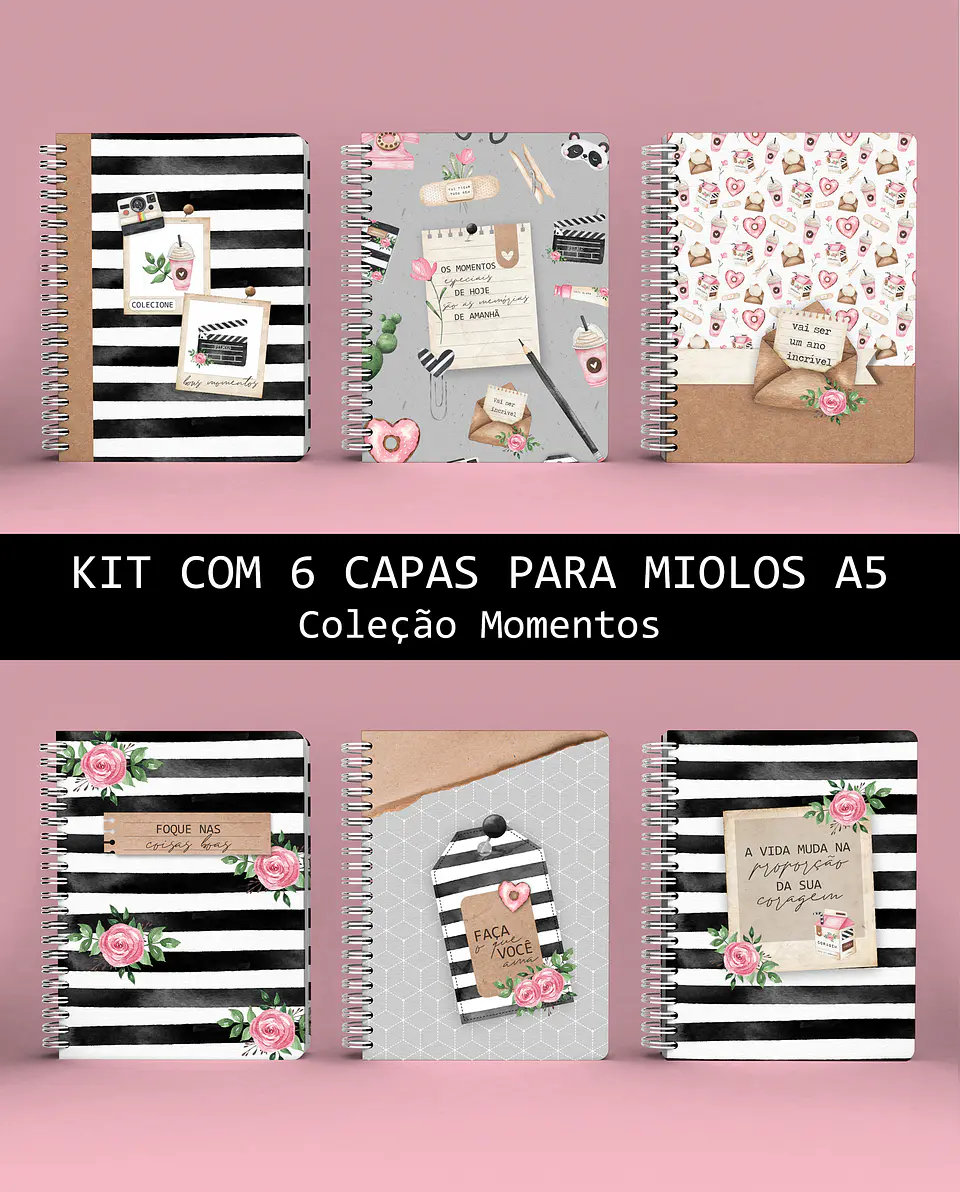 Arquivo Combo 6 Modelos de Capas Coleção Momentos - Bicho Papel 1