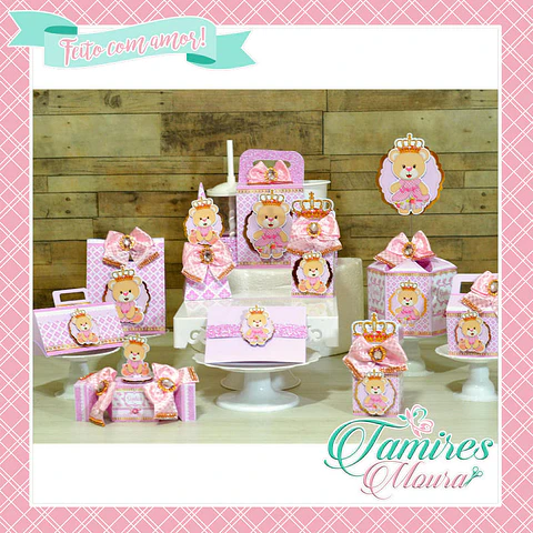 Arquivo de corte ursinha princesa