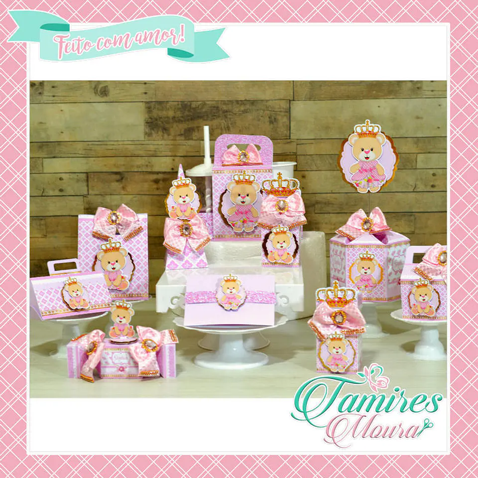 Arquivo de corte ursinha princesa 1