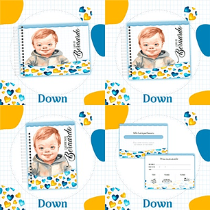Arquivo Kit Encadernação Baby Sindrome de Down Menino - Luma