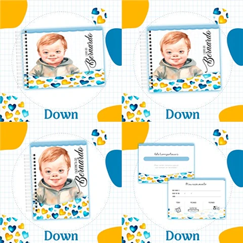 Arquivo Kit Encadernação Baby Sindrome de Down Menino - Luma