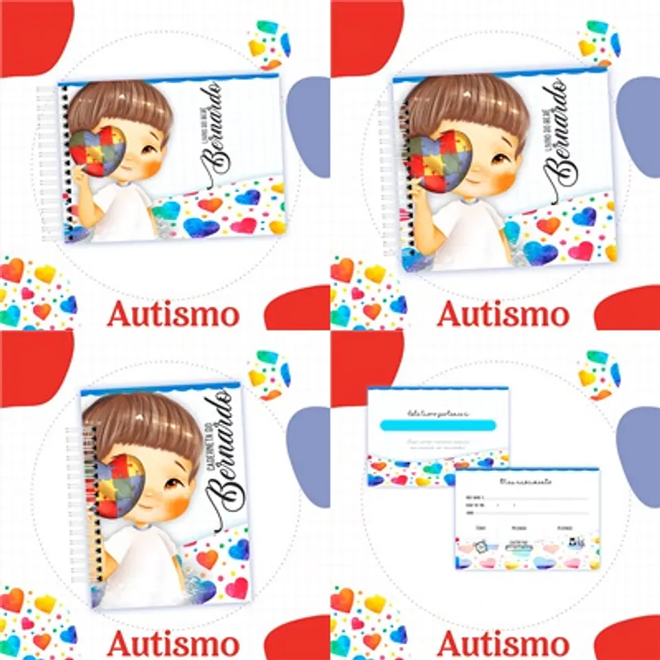Arquivo Kit Encadernação Baby Autismo Menino - Luma 1