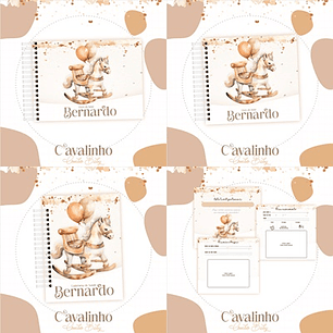 Arquivo Kit Encadernação Baby Cavalinho de Balanço- Luma