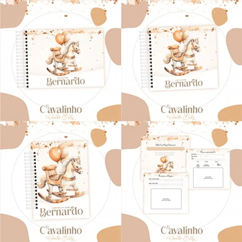 Arquivo Kit Encadernação Baby Cavalinho de Balanço- Luma 1