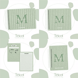 Arquivo Kit Encadernação Baby Tricot Verde - Luma