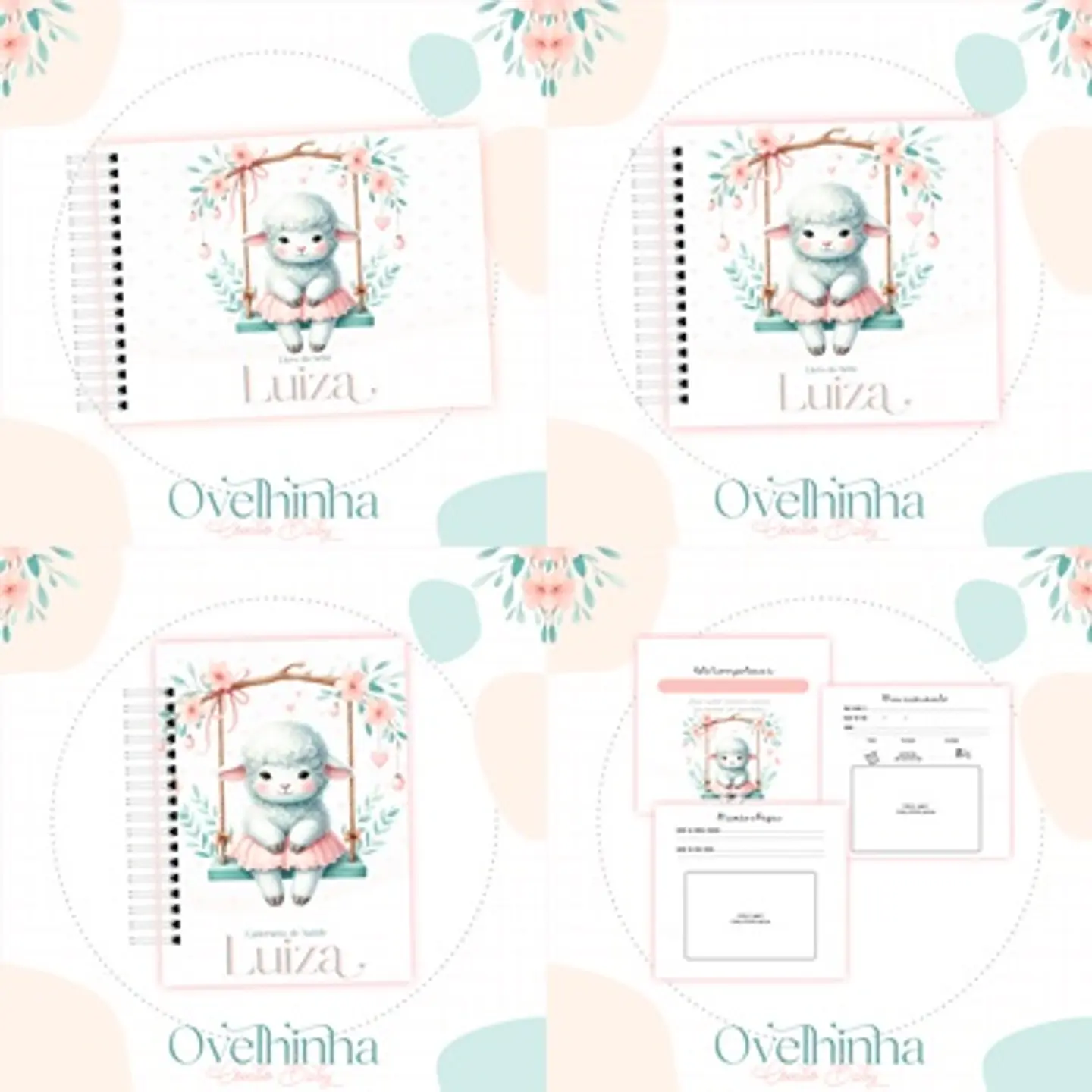 Arquivo Kit Encadernação Baby Ovelhinha - Luma 1