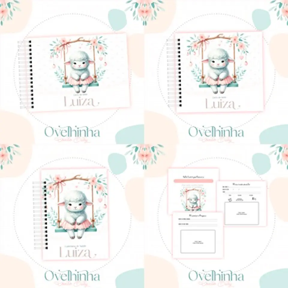 Arquivo Kit Encadernação Baby Ovelhinha - Luma 1