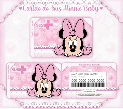Arquivo cartão do sus minnie baby