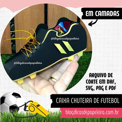 Arquivo de Corte Caixa Chuteira Futebol - Blog Dicas de Papeleira