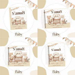 Arquivo Kit Encadernação Baby Quarto de Bebê Menino - Luma