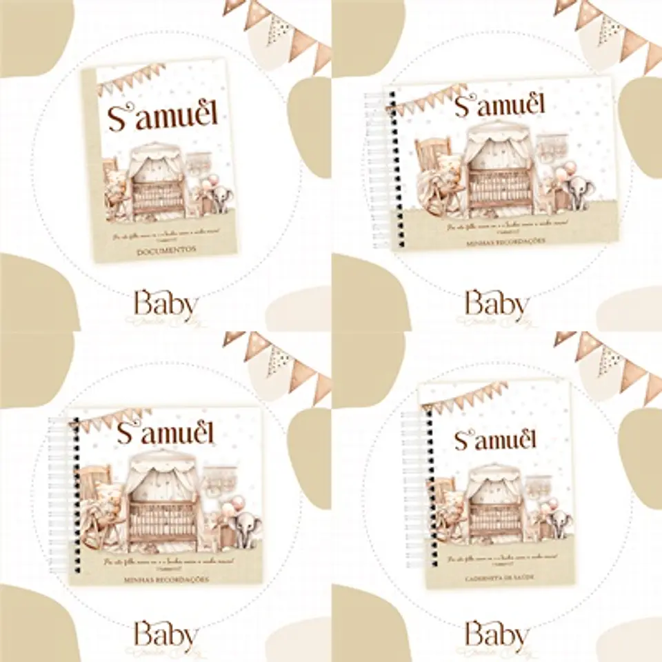 Arquivo Kit Encadernação Baby Quarto de Bebê Menino - Luma 1