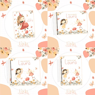 Arquivo Kit Encadernação Baby Jardim das Fadas - Luma
