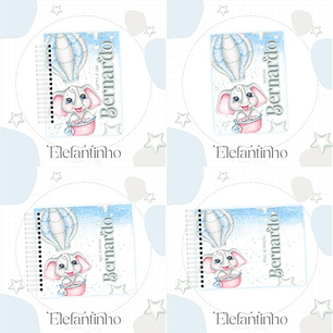 Arquivo Kit Encadernação Baby Elefantinho - Luma