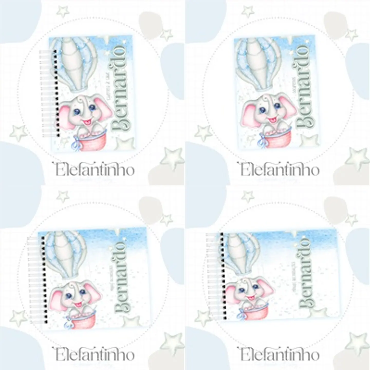 Arquivo Kit Encadernação Baby Elefantinho - Luma 1
