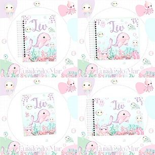 Arquivo Kit Encadernação Baby Fundo do Mar - Luma