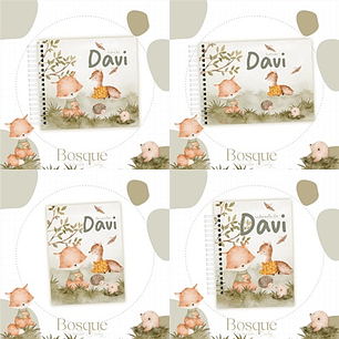 Arquivo Kit Encadernação Baby Bosque - Luma