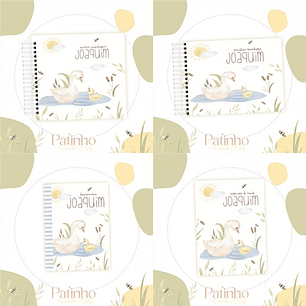 Arquivo Kit Encadernação Baby Lago dos Patinhos - Luma