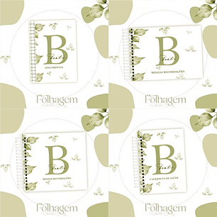 Arquivo Kit Encadernação Baby Alfabeto Folhagem - Luma