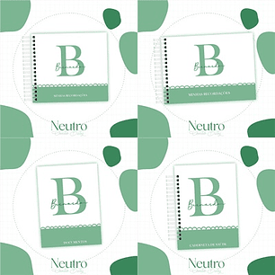 Arquivo Kit Encadernação Alfabeto Verde Neutro - Luma