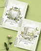 Arquivo Encadernação Caderno Escola de Pioneiros Floral Branco - Bicho Papel - Thumbnail 4