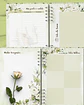 Arquivo Encadernação Caderno Escola de Pioneiros Floral Branco - Bicho Papel - Thumbnail 5