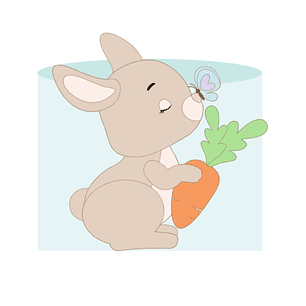 Arquivo Topo de Bolo Páscoa Coelhinho e Borboleta Cenoura - Camadas