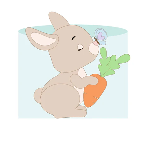 Arquivo Topo de Bolo Páscoa Coelhinho e Borboleta Cenoura - Camadas