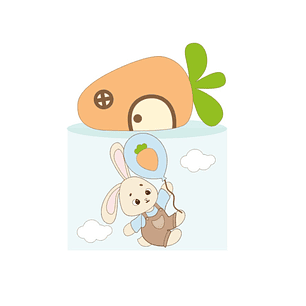 Arquivo Topo de Bolo Páscoa Coelho Balão Casinha Cenoura - Camadas