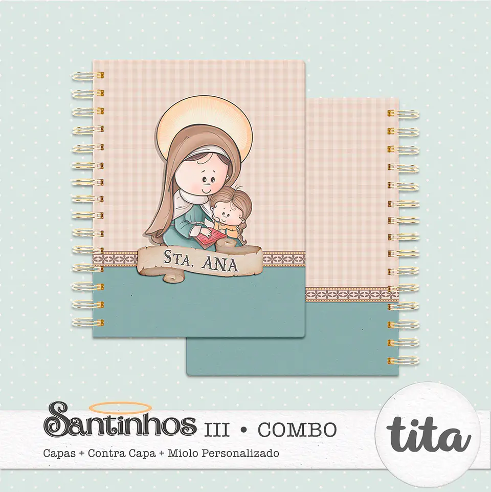 Arquivo Encadernação Caderno A5 Santinhos 3