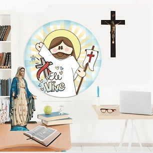 Arquivo Kit Páscoa Cristã Ele Vive  - SOMENTE PDF - Card Vela, Envelope Bis, Porta Bombom, Painel