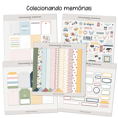 Kit Digital Combo Colecionando Memórias - Oficina da Claudinha