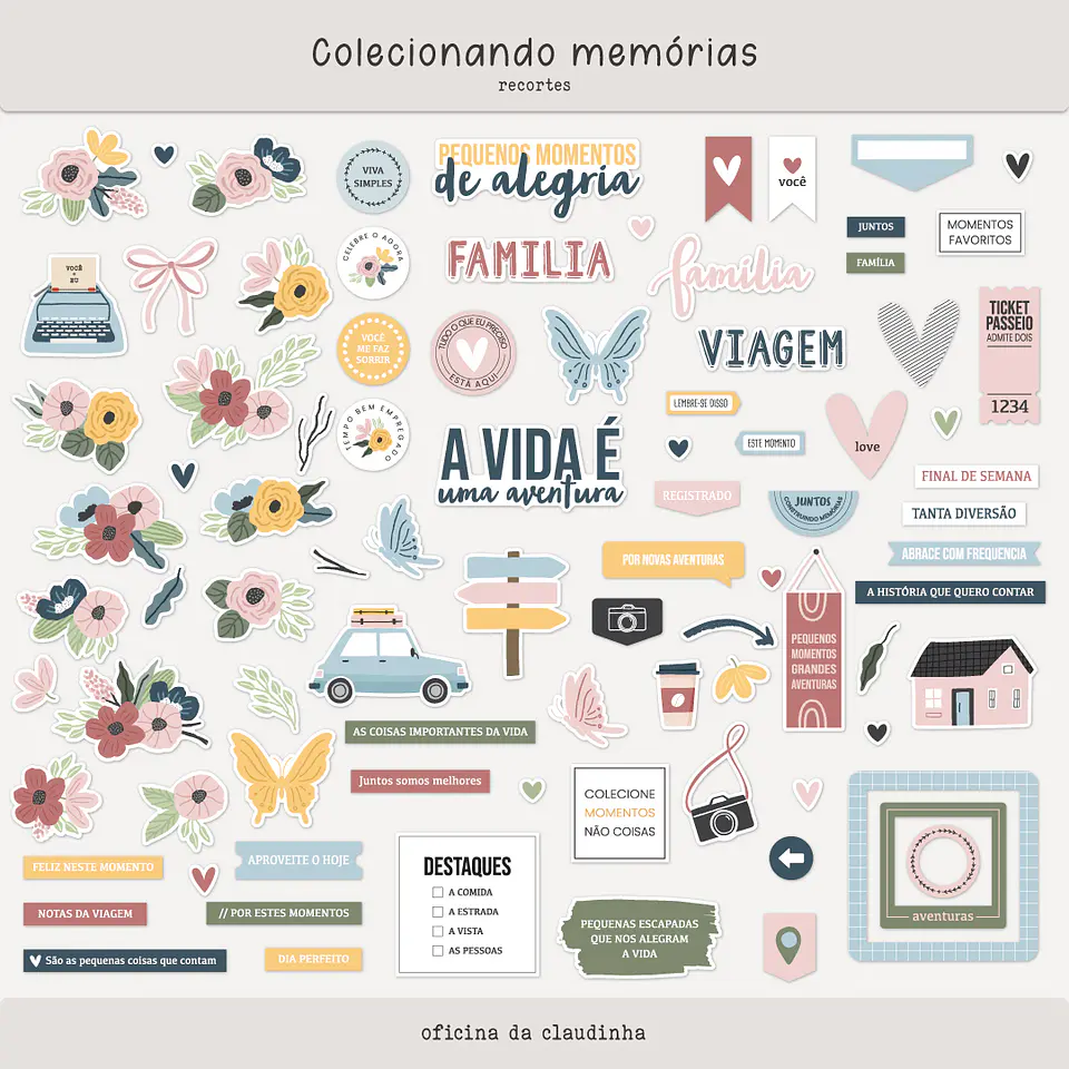 Kit Digital Combo Colecionando Memórias - Oficina da Claudinha 4