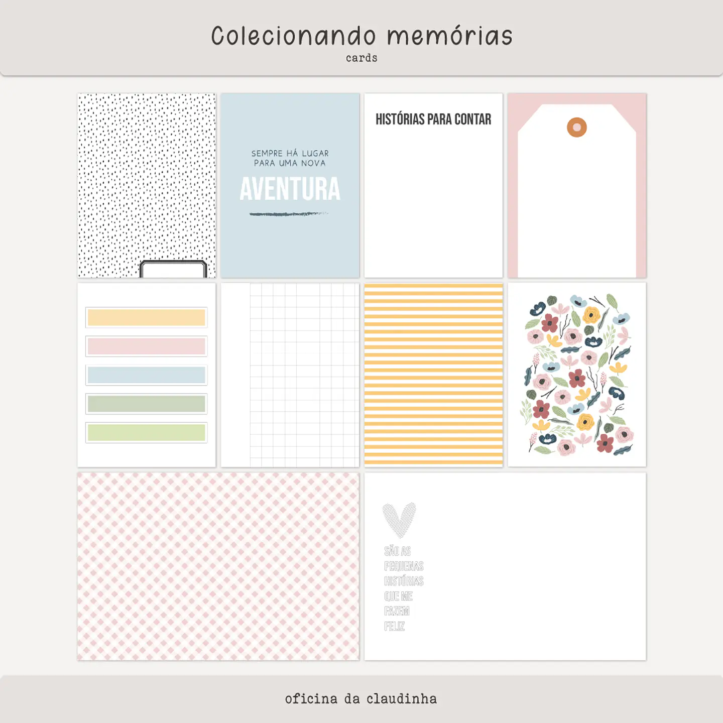 Kit Digital Combo Colecionando Memórias - Oficina da Claudinha 6