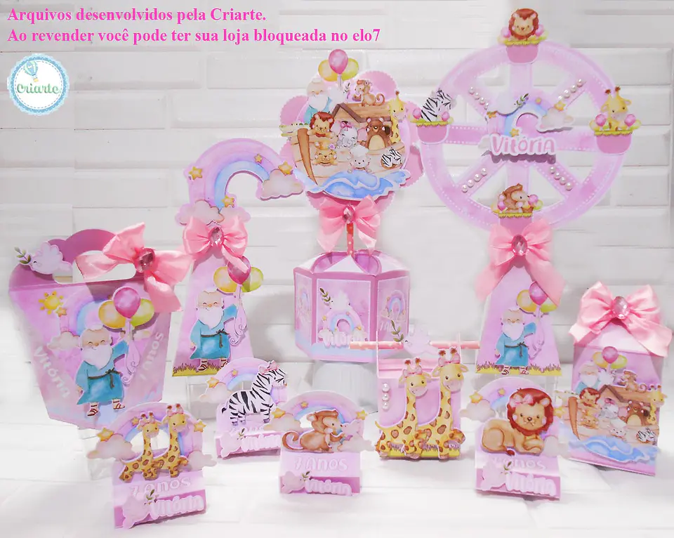 Arquivo de Corte Arca de Nóe Rosa 1