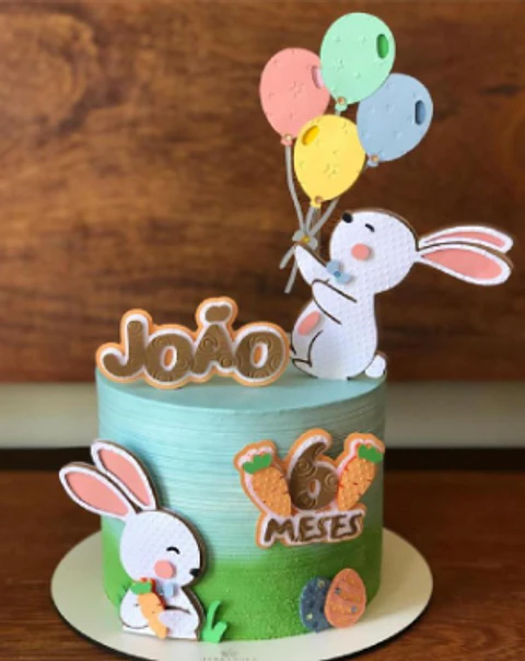 Arquivo de Corte Topo Páscoa Coelho com Balão