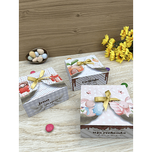 Arquivo de corte caixa quadrada decorada páscoa