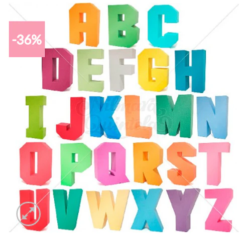 Arquivo de Corte Letras 3D Quadradinha