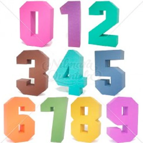 Arquivo de Corte Numeros 3D Quadrados